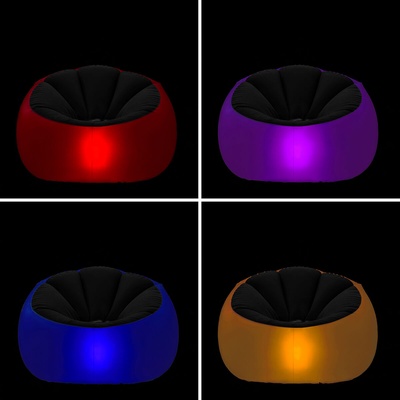 InnovaGoods Chight LED Inflatable Armchair - RGB Remote Control Chair with 16 Color Modes | Waterproof IP67