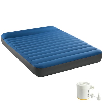 Intex 64012 TruAire Twin Dura-Beam Camping Mattress met Quickfill USB150 luchtpomp 191x137x22 cm