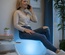 InnovaGoods Pulight - LED Inflatable Ottoman with Remote Control & RGB Lighting (Ø50cm)