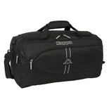 Kappa Dark Black Sports Bag - Premium 30L Gym & Training Bag with Reinforced Design