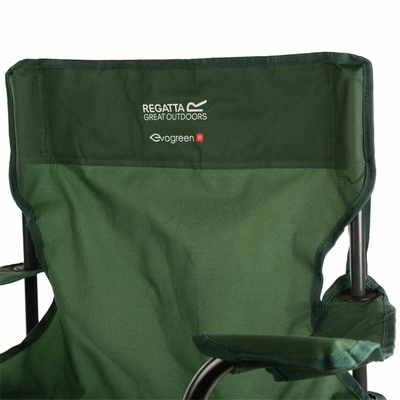 Regatta Isla Verde Director's Folding Camping Chair - Olive Green | 2kg Lightweight Steel Frame