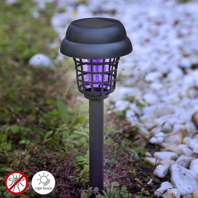 InnovaGoods Garlam Solar Mosquito Killer Garden Lamp - 2-in-1 UV Light & LED Outdoor Mosquito Zapper 800V
